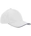 BB820C B820C Beechfield EarthAware® Classic Organic Cotton 6 Panel Sandwich Peak Cap White / French Navy colour image